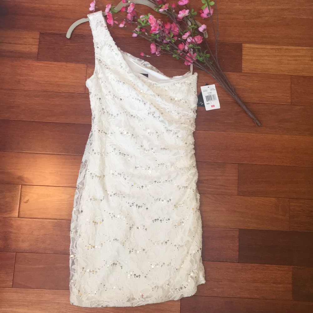 New White one shoulder dress!